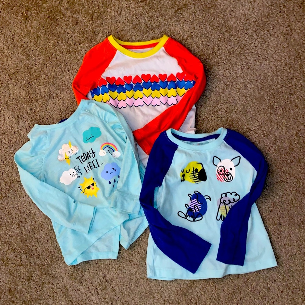 Cat & Jack girls long sleeve bundle, size 4T